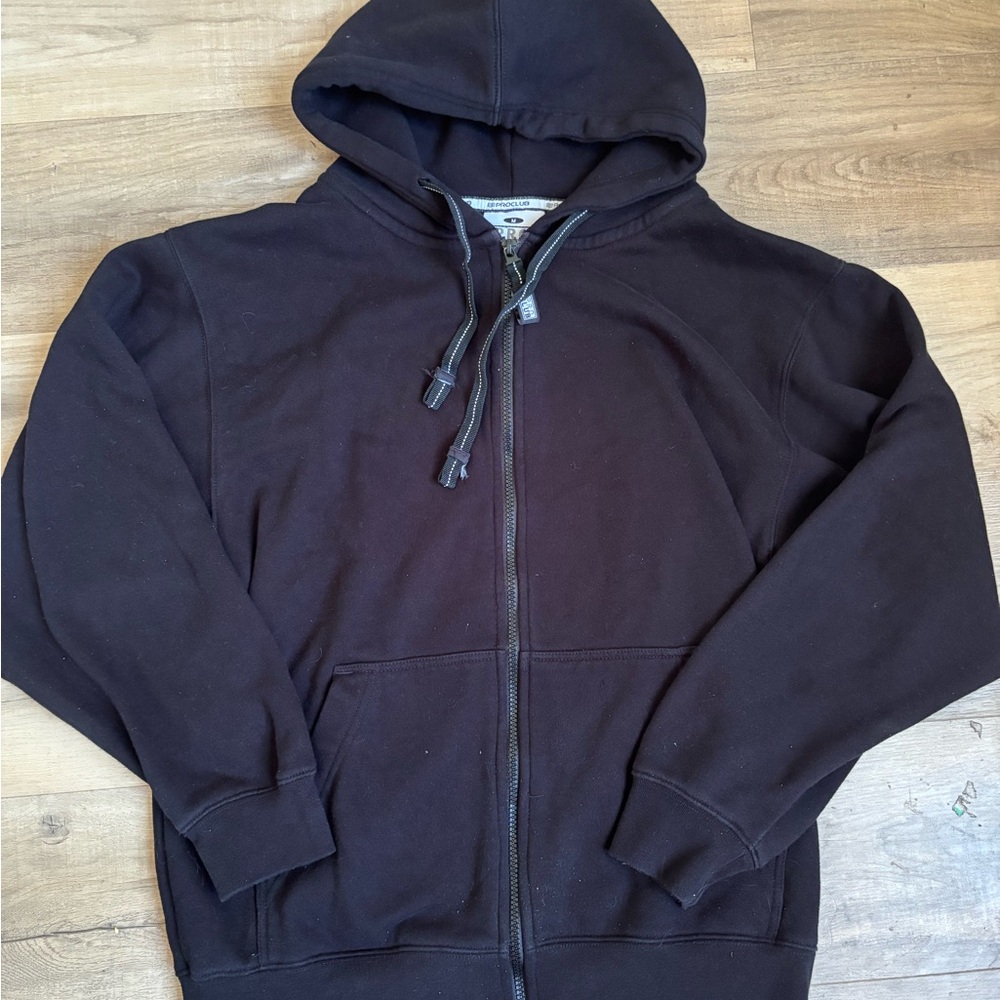 Men's Classic Black Pro Club Zip-Up Hoodie
